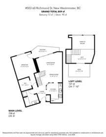 Outdoor Patio Photo of 503 60 Richmond Street, New Westminster, BC