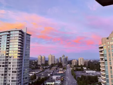 Aerial View of 1801 6611 Southoaks Crescent, Burnaby, BC