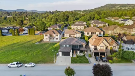 Aerial View of 3898 Coachstone Way, Abbotsford, BC