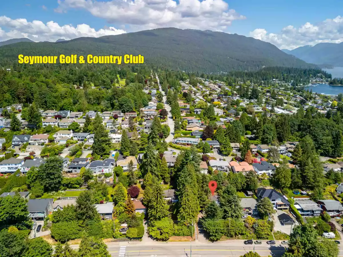 Aerial View of 4150 Dollarton Highway, North Vancouver, BC