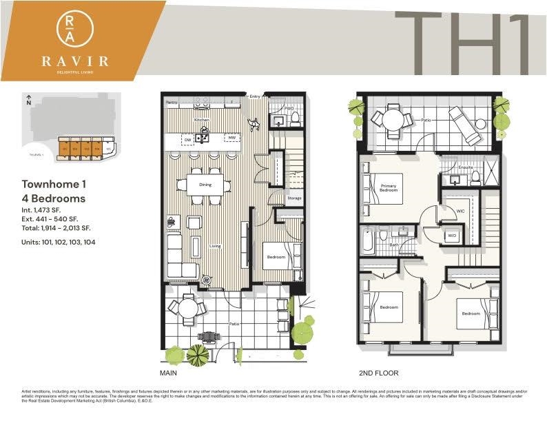 Living Room Photo of 103 1051 James Avenue, Coquitlam, BC