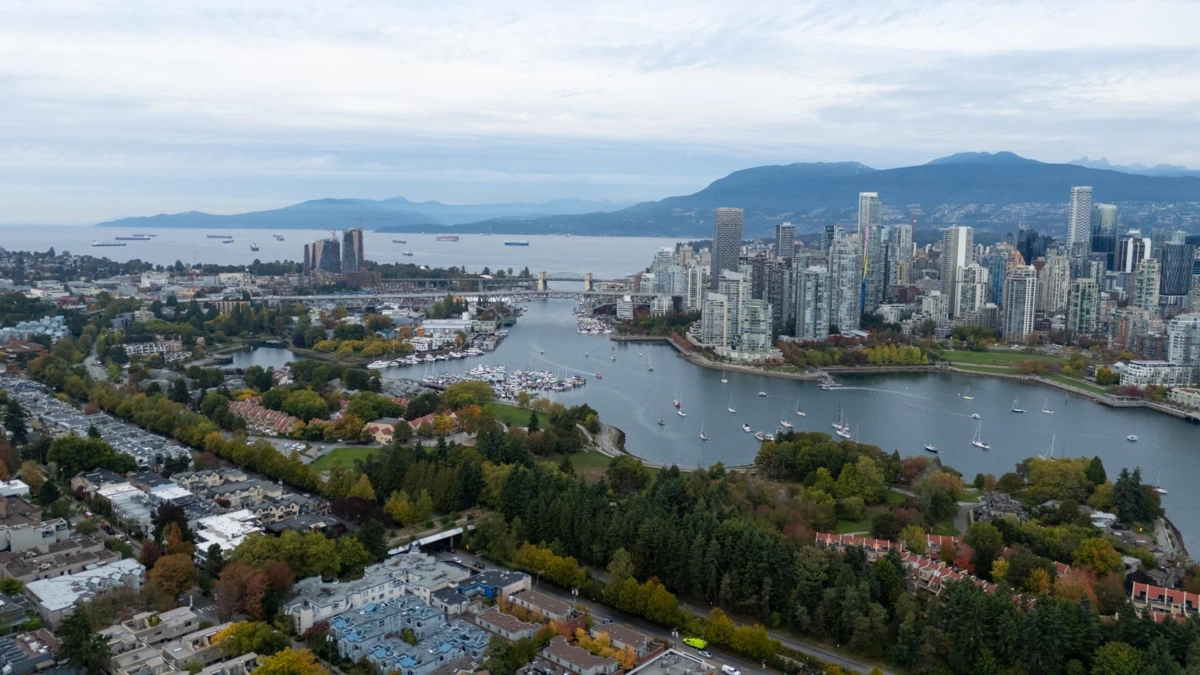 Aerial View of 2405 Heather Street, Vancouver, BC