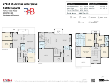 Aerial View of 27144 35th Avenue, Langley, BC