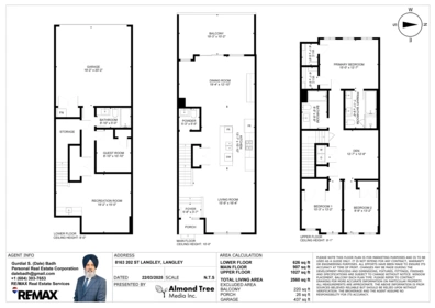 Aerial View of 8163 202 Street, Langley, BC
