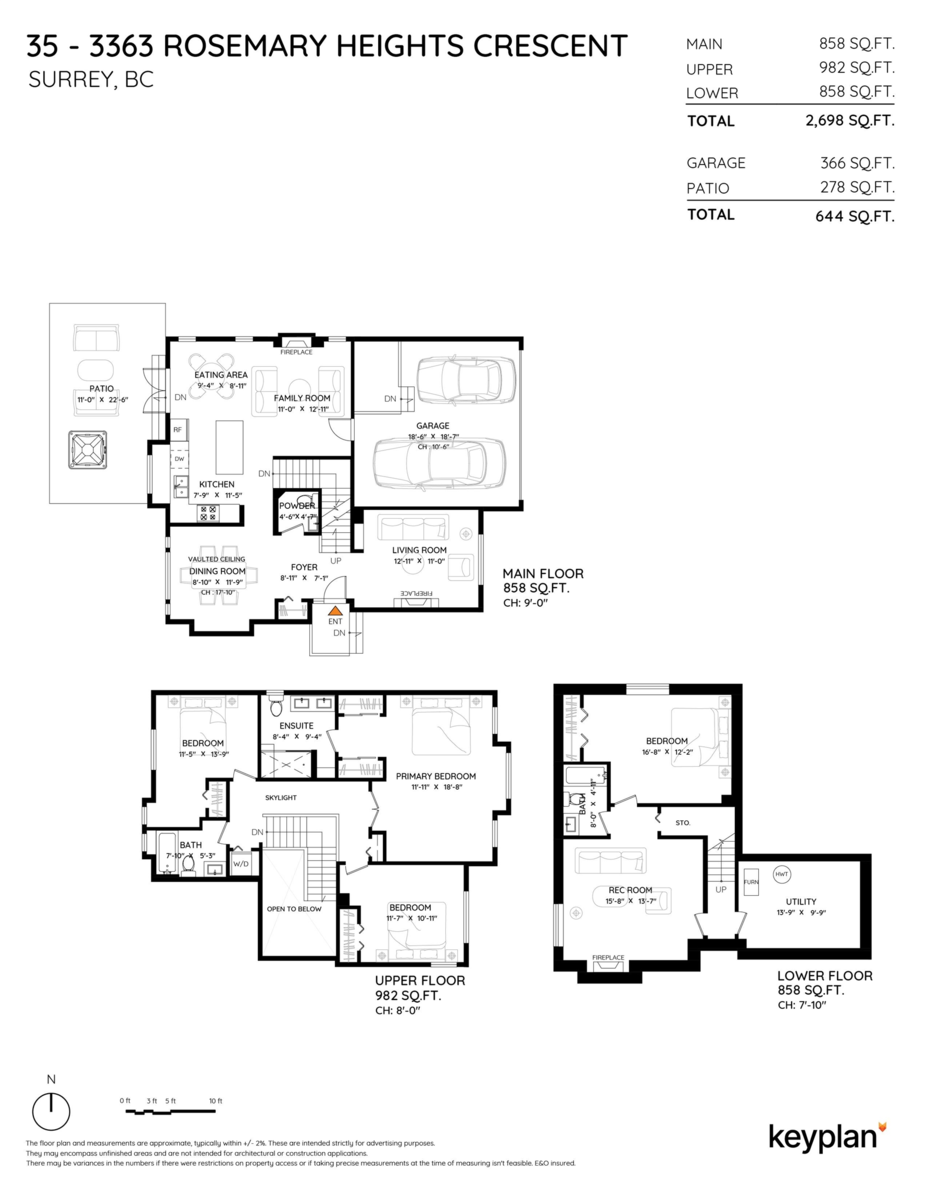 Fitness Center Photo Near 35 3363 Rosemary Heights Crescent, Surrey, BC