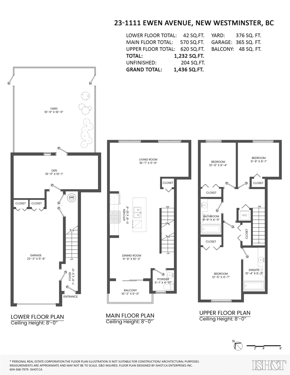 Basement Recreation Room Photo of 23 1111 Ewen Avenue, New Westminster, BC