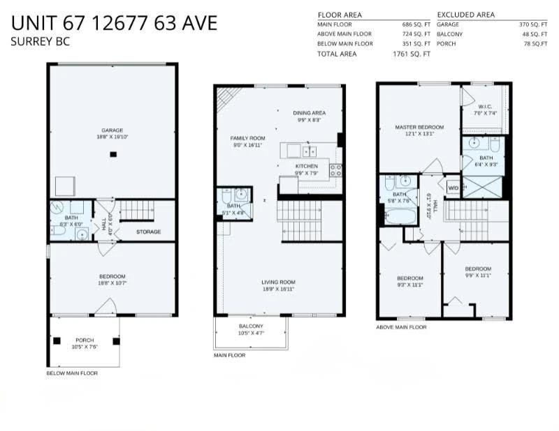 Exterior Rear Photo of 67 12677 63 Avenue, Surrey, BC