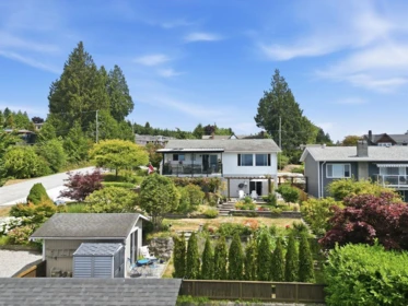 Aerial View of 5111 Bay Road, Sechelt, BC