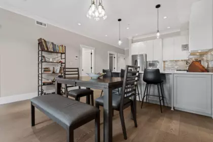 Dining Area Photo of 303 3755 Chatham Street, Richmond, BC