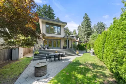 Aerial View of 2025 Mackay Avenue, North Vancouver, BC