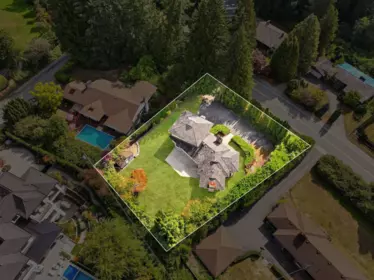 Aerial View of 535 Stevens Drive, West Vancouver, BC