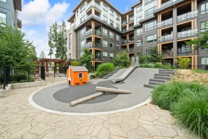 Aerial View of 222 721 Anskar Court, Coquitlam, BC