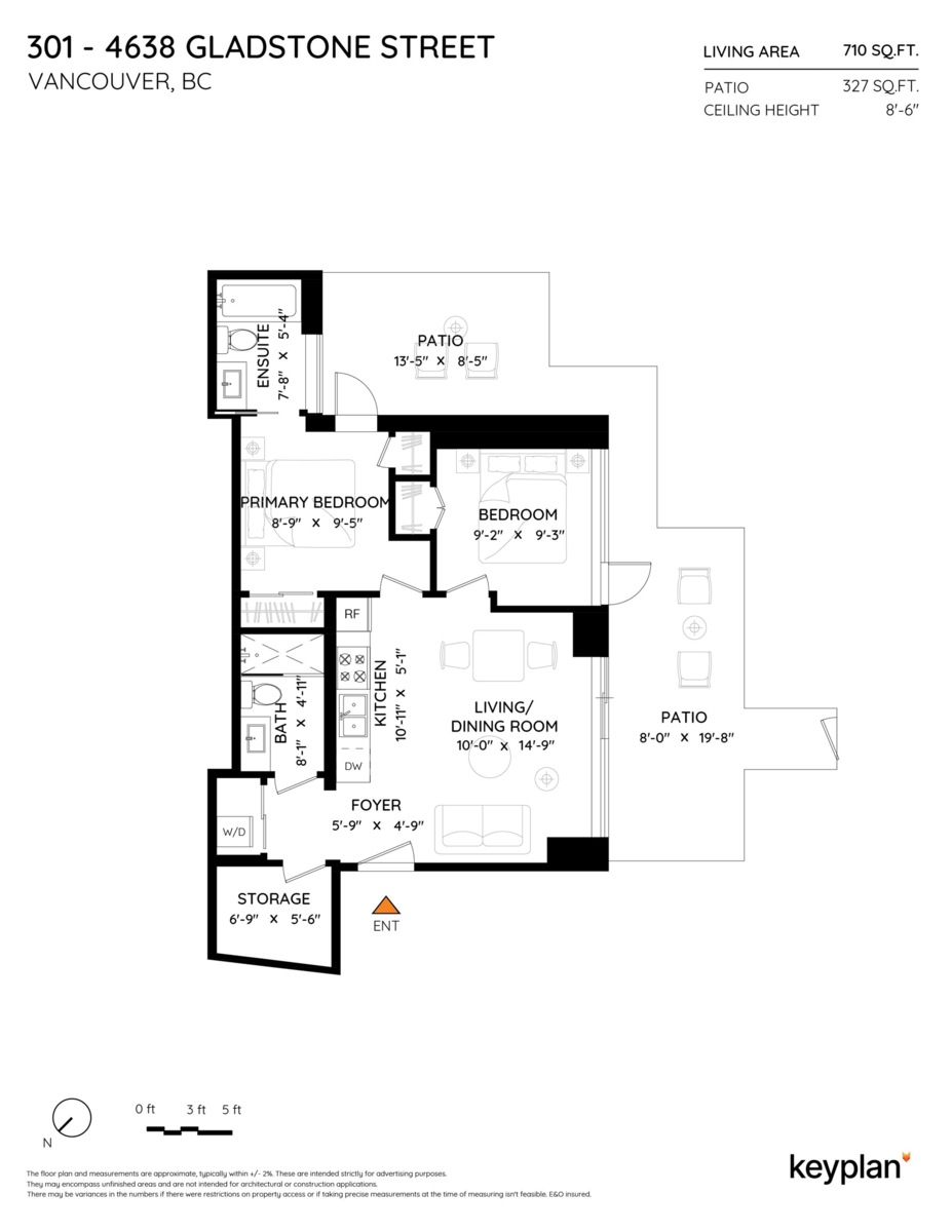 Aerial View of 301 4638 Gladstone Street, Vancouver, BC