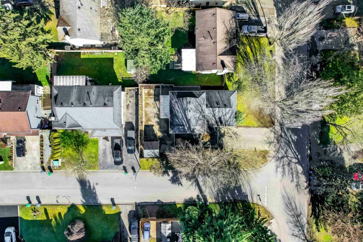 Aerial View of 7351 141a Street, Surrey, BC