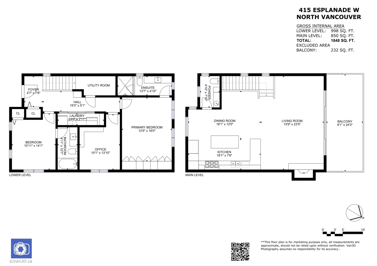 Aerial View of 29 415 Esplanade Avenue, North Vancouver, BC