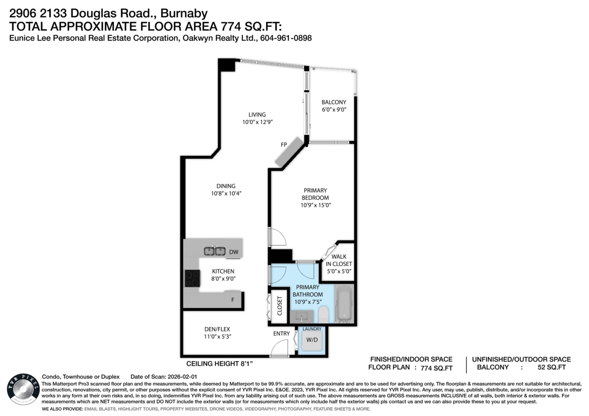 Entry Foyer Photo of 2906 2133 Douglas Road, Burnaby, BC