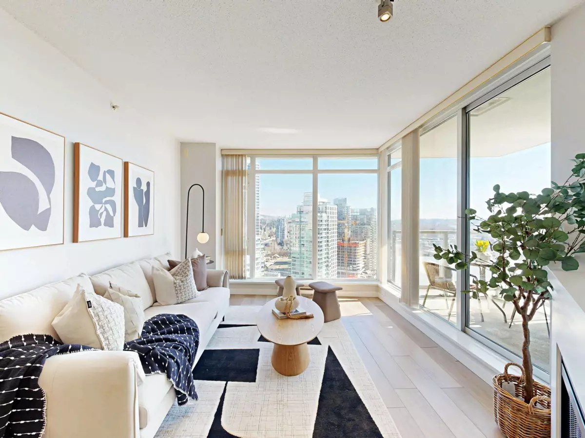 Living Room Photo of 2906 2133 Douglas Road, Burnaby, BC