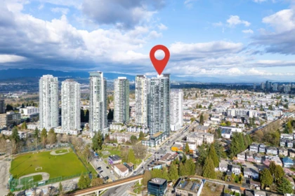 Aerial View of 1608 6699 Dunblane Avenue, Burnaby, BC