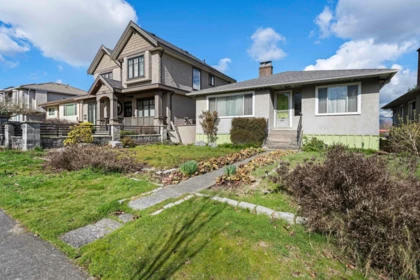Aerial View of 3281 E 2nd Avenue, Vancouver, BC