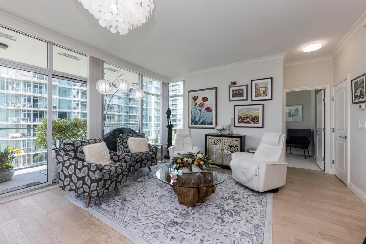 Family Room Photo of 303 185 Victory Ship Way, North Vancouver, BC