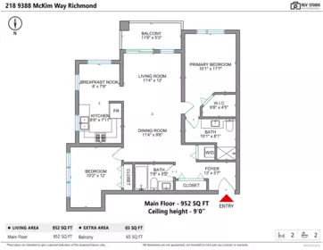 Outdoor Deck Photo of 218 9388 Mckim Way, Richmond, BC