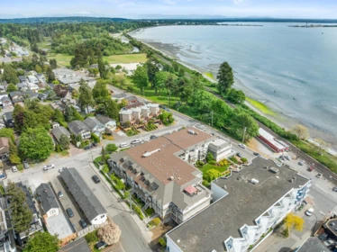 Aerial View of 212 15621 Marine Drive, White Rock, BC