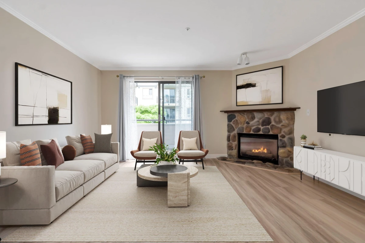 Living Room Photo of 201 2357 Whyte Avenue, Port Coquitlam, BC