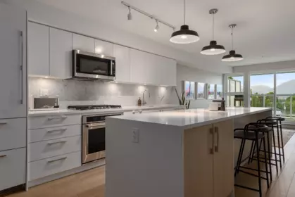 Kitchen Island Photo of 406 2508 Fraser Street, Vancouver, BC