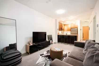 Basement Recreation Room Photo of 206 135 W 2nd Street, North Vancouver, BC