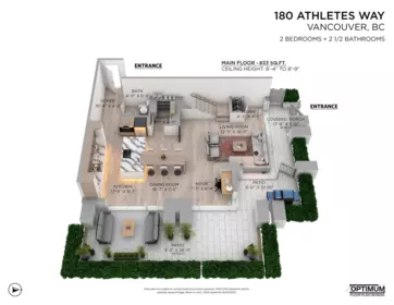 Outdoor Deck Photo of 180 Athletes Way, Vancouver, BC
