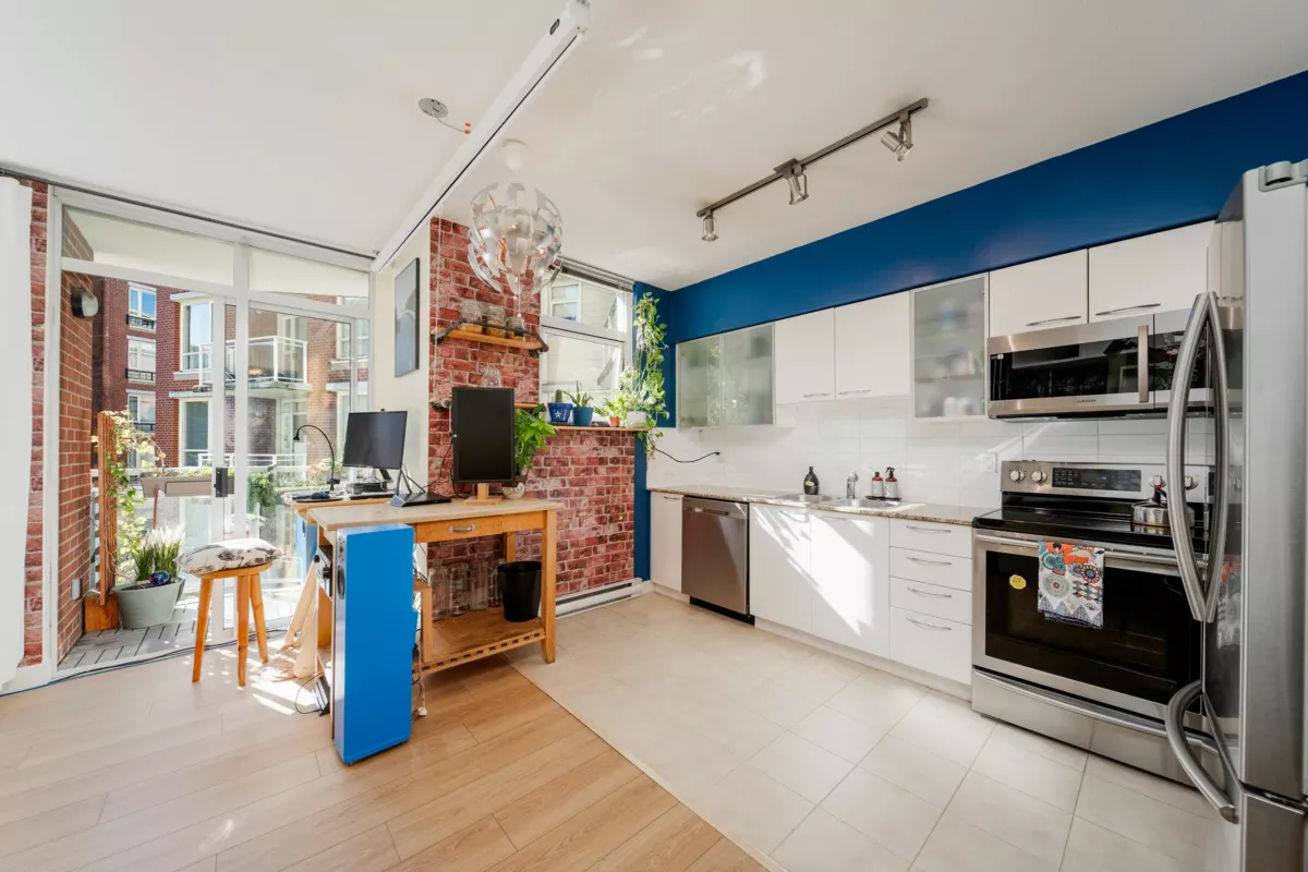 Exterior Front Photo of 420 4028 Knight Street, Vancouver, BC