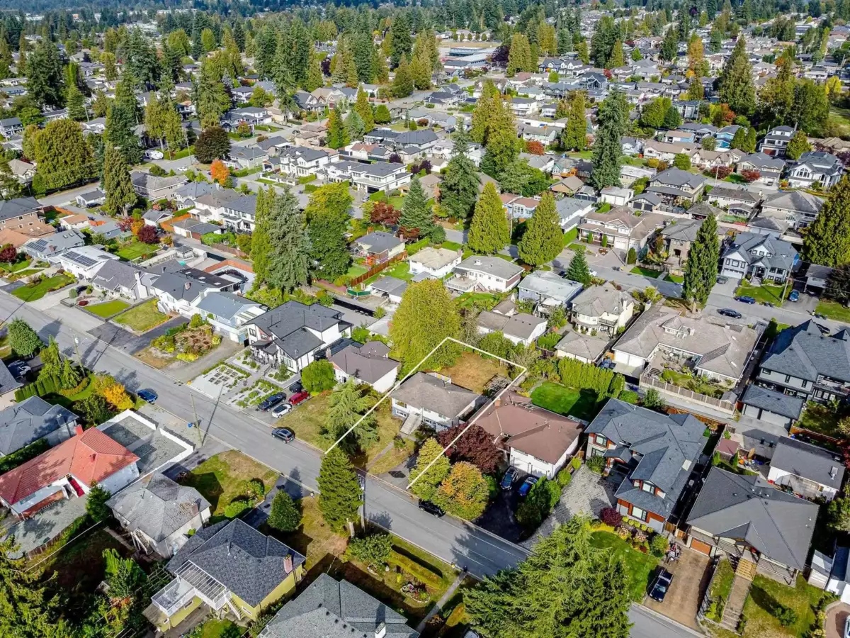 Aerial View of 1119 Sprice Avenue, Coquitlam, BC