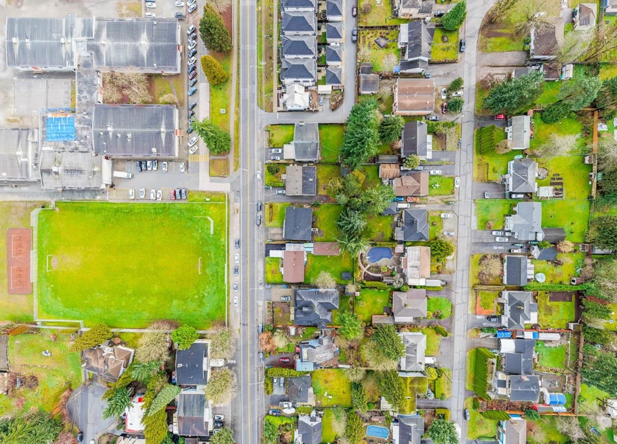 Aerial View of 13728 112 Avenue, Surrey, BC
