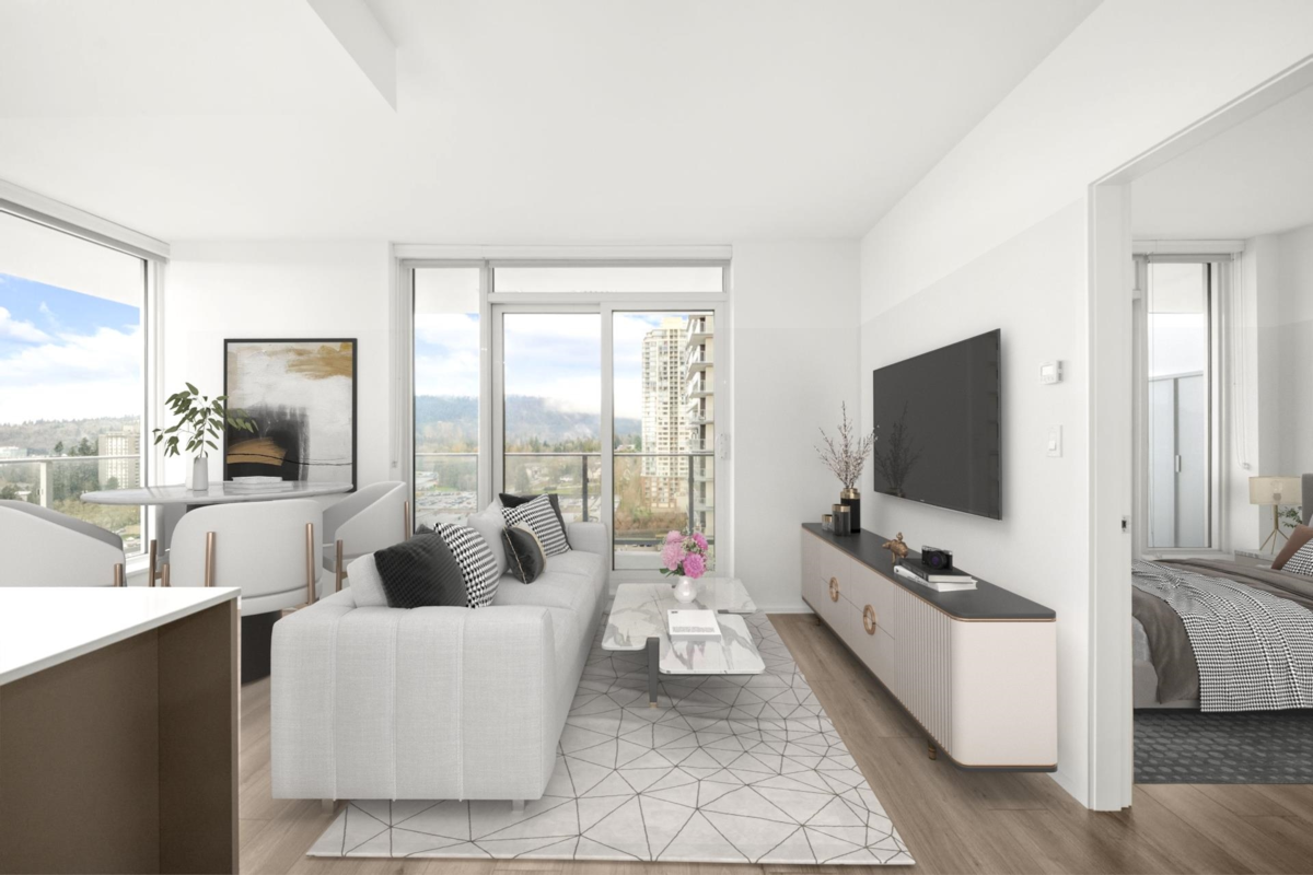 Living Room Photo of 1310 3833 Evergreen Place, Burnaby, BC