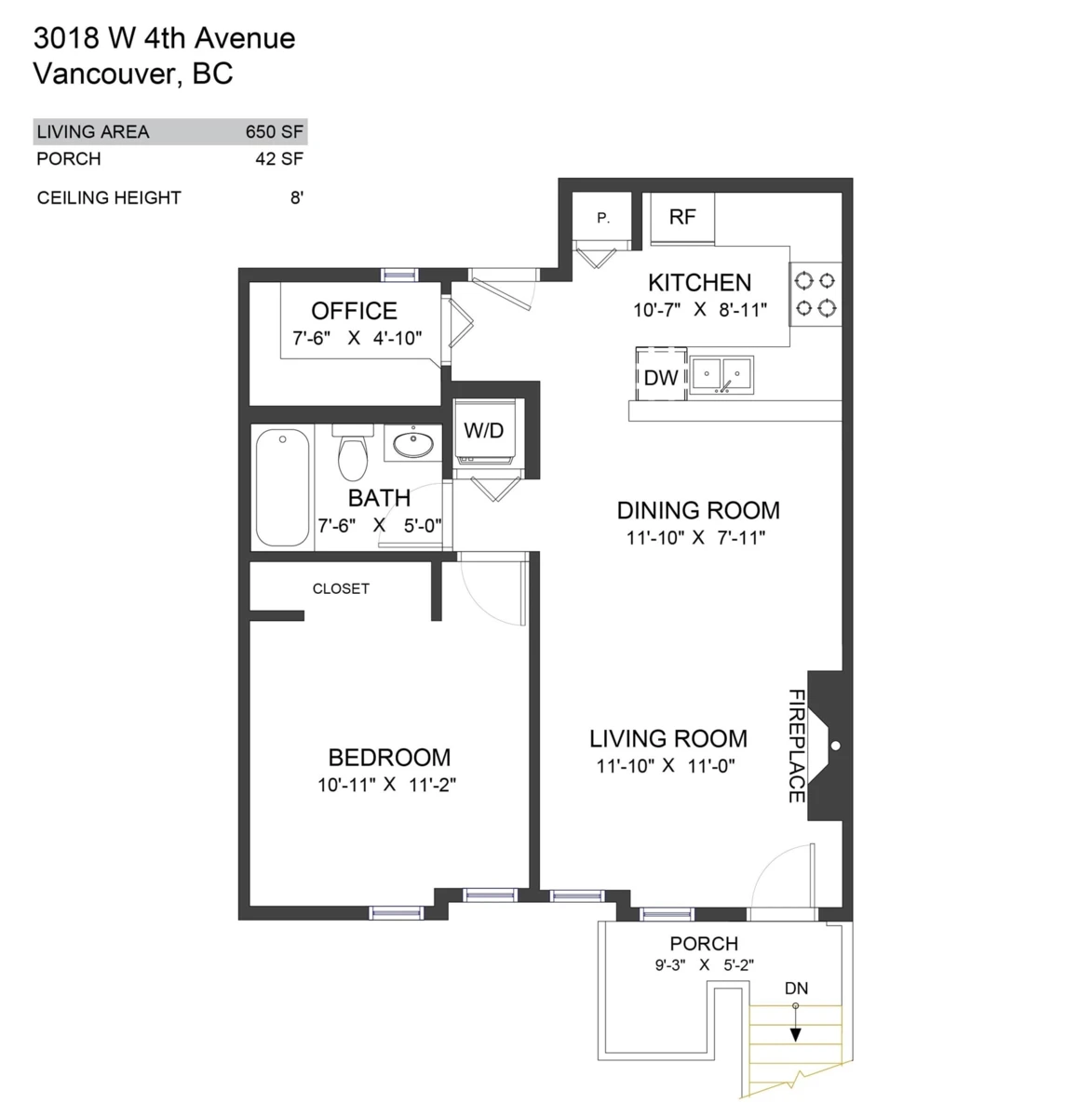 Living Room Photo of 3018 W 4th Avenue, Vancouver, BC