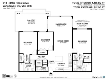 Outdoor Patio Photo of 611 3462 Ross Drive, Vancouver, BC
