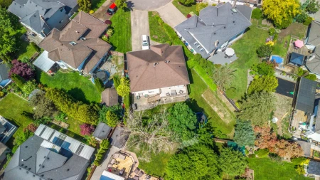 Aerial View of 6084 185 Street, Surrey, BC
