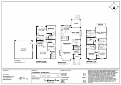 Aerial View of 3575 W 23rd Avenue, Vancouver, BC
