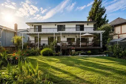 Aerial View of 7995 Woodhurst Drive, Burnaby, BC