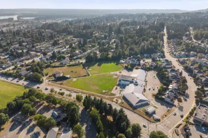Aerial View of 8032 Melburn Drive, Mission, BC