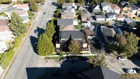 Aerial View of 3 2017 E 23rd Avenue, Vancouver, BC