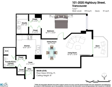 Basement Recreation Room Photo of 101 2020 Highbury Street, Vancouver, BC