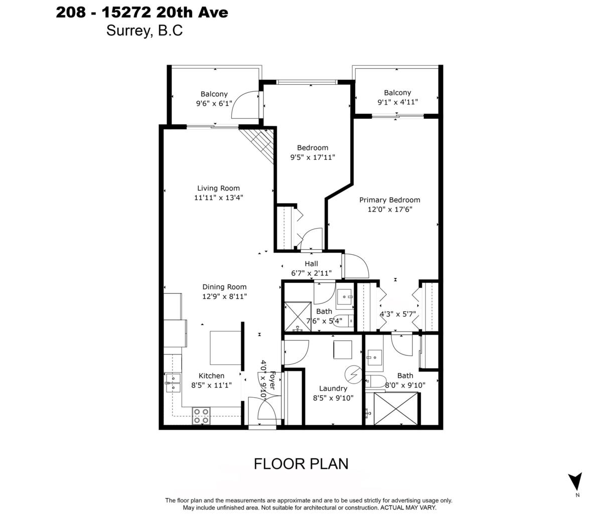 Powder Room Photo of 208 15272 20 Avenue, Surrey, BC