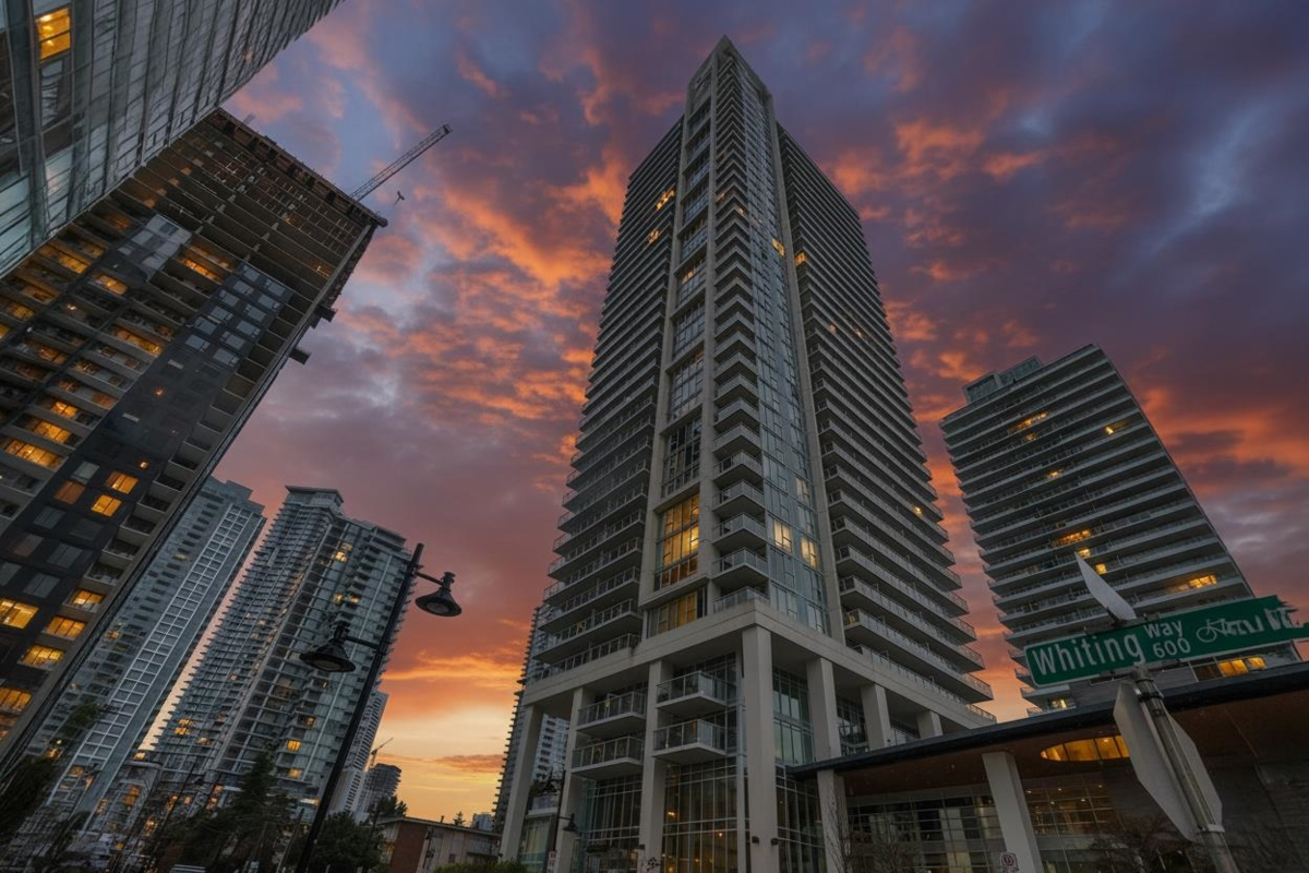 Aerial View of 1801 657 Whiting Way, Coquitlam, BC