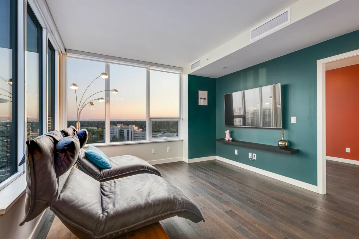 Living Room Photo of 1801 7488 Lansdowne Road, Richmond, BC