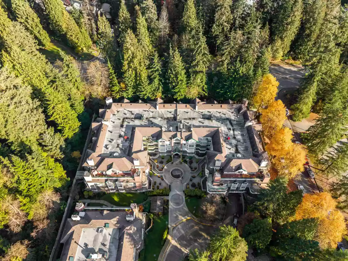 Aerial View of 107 3690 Banff Court, North Vancouver, BC