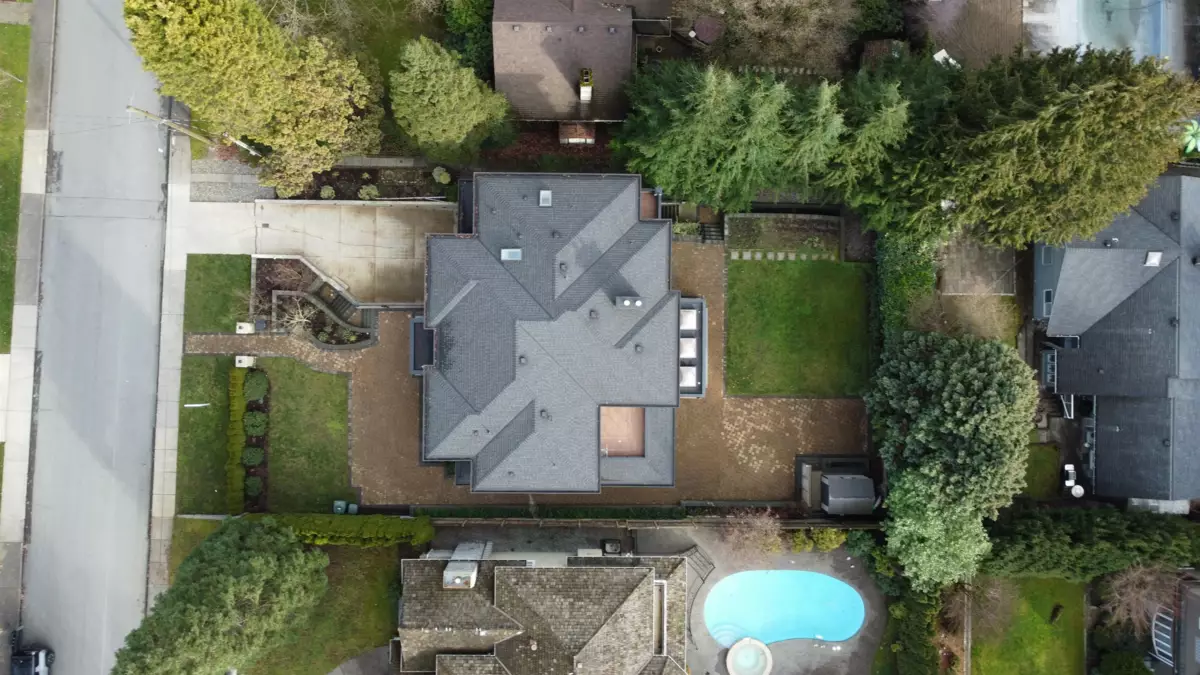 Aerial View of 8168 Hunter Street, Burnaby, BC