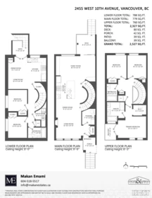 Aerial View of 2455 W 10th Avenue, Vancouver, BC