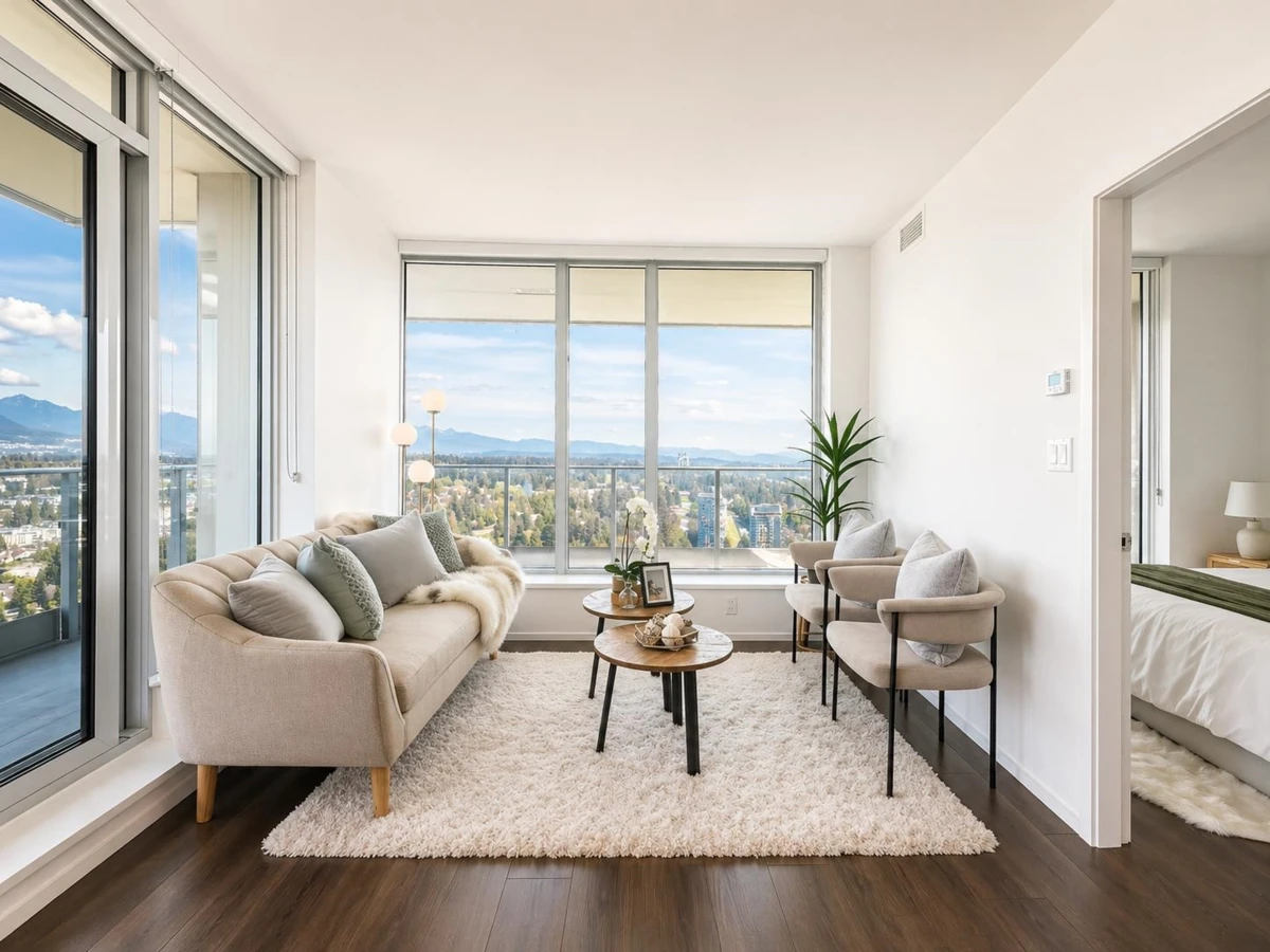 Living Room Photo of 4601 3809 Evergreen Place, Burnaby, BC