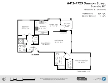 Staircase Photo of 412 4723 Dawson Street, Burnaby, BC